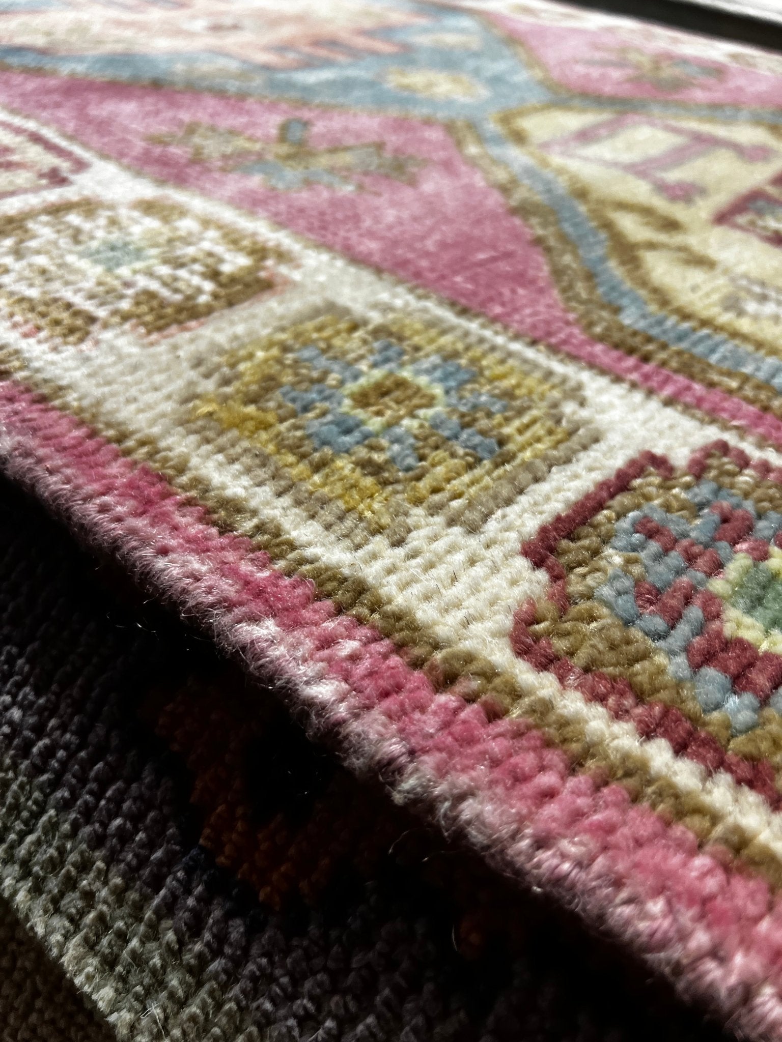 Constance 2.6x10 Hand-Knotted Light Pink Oushak Runner | Banana Manor Rug Factory Outlet