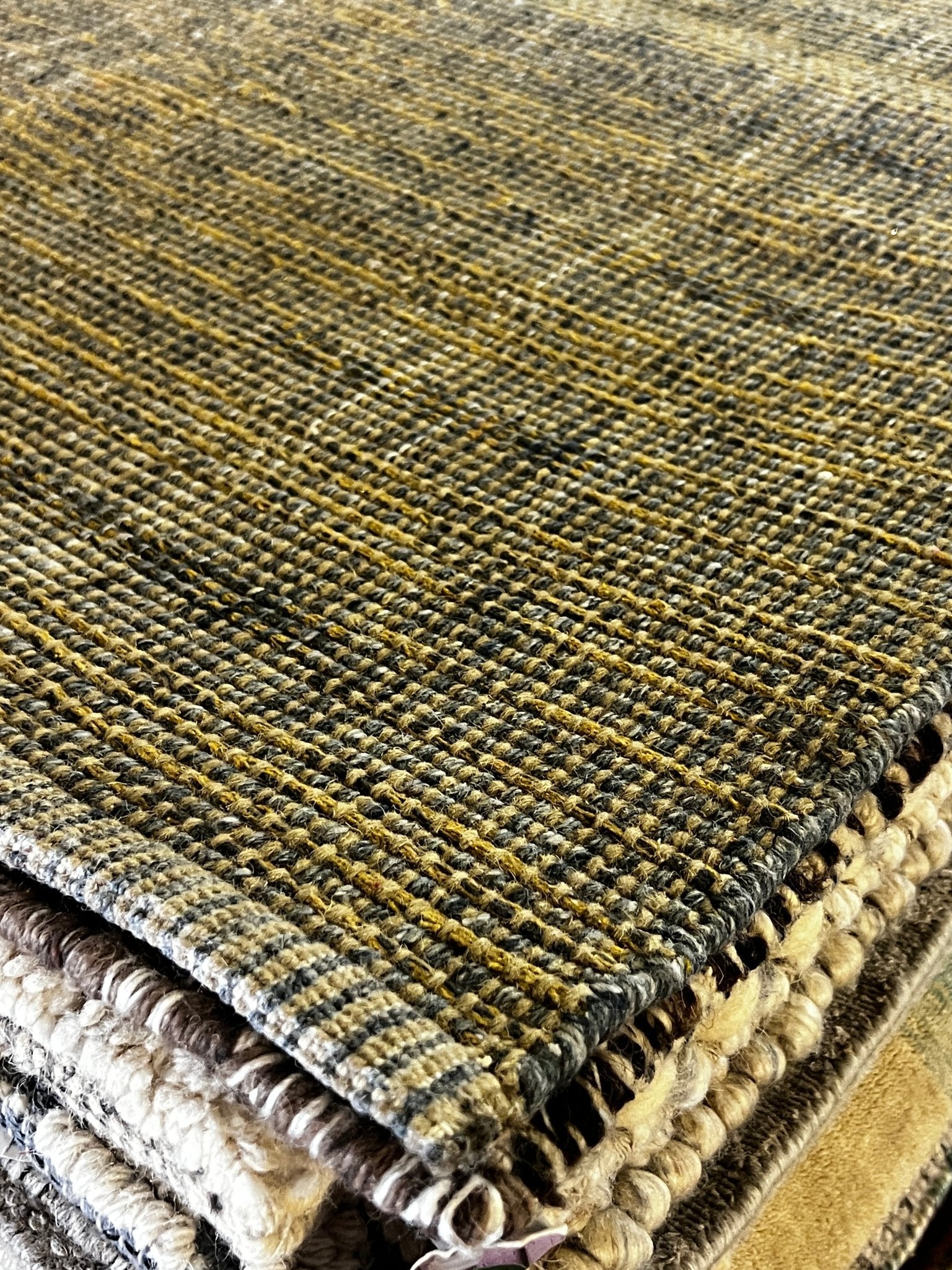 Contessa 7.9x10 Handwoven Textured Wool Durrie | Banana Manor Rug Factory Outlet