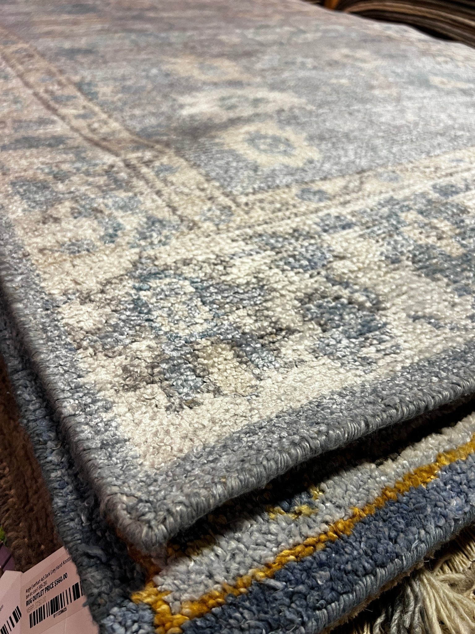 Cornelia 4x6 Light Grey Oushak | Banana Manor Rug Factory Outlet