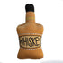 Cotton Bottle Shaped Pillow w/ Embroidery, Mustard Color | Banana Manor Rug Company
