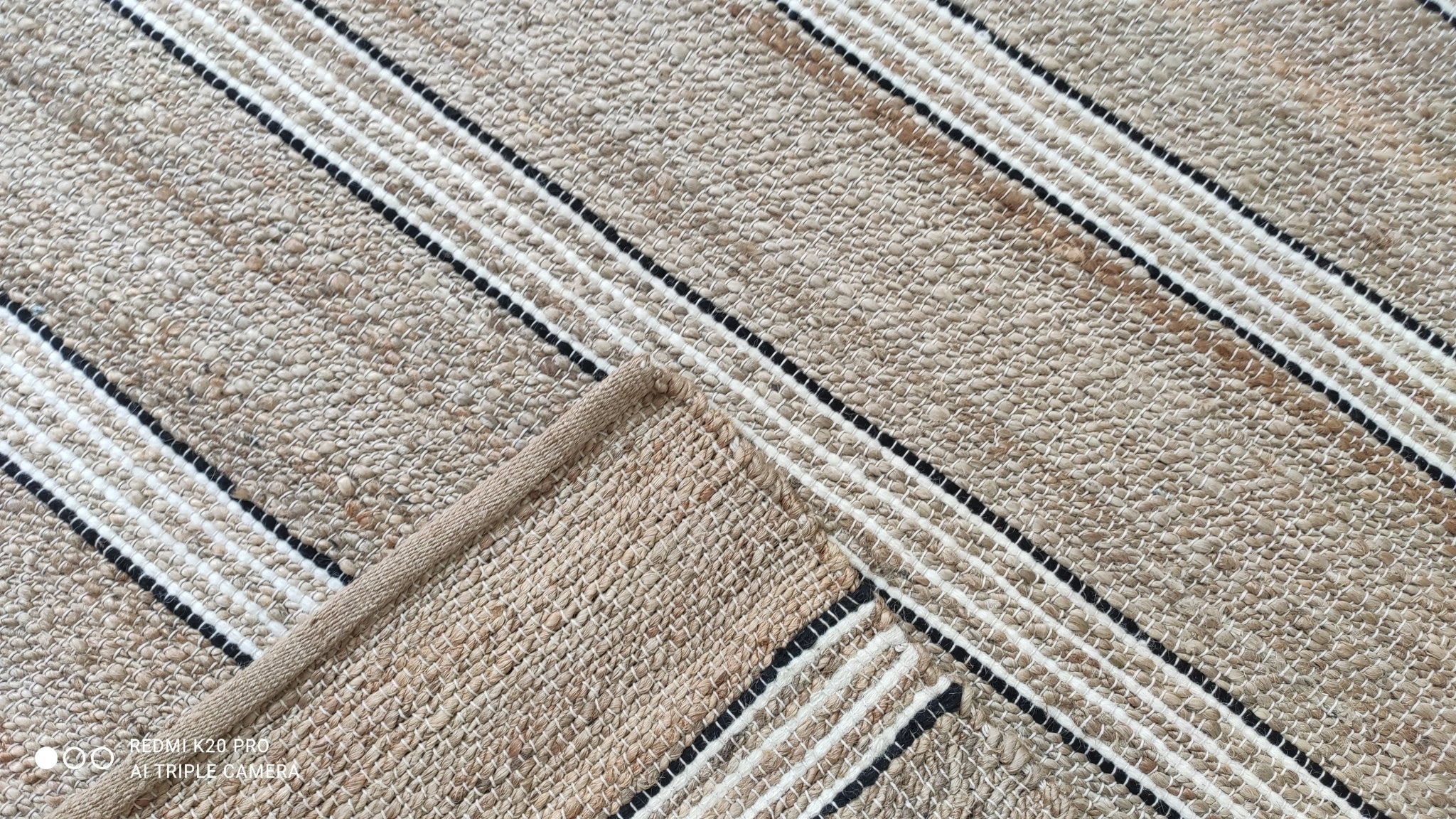 Count Basie Handwoven Striped Natural Jute Rug (Multiple Sizes) | Banana Manor Rug Company