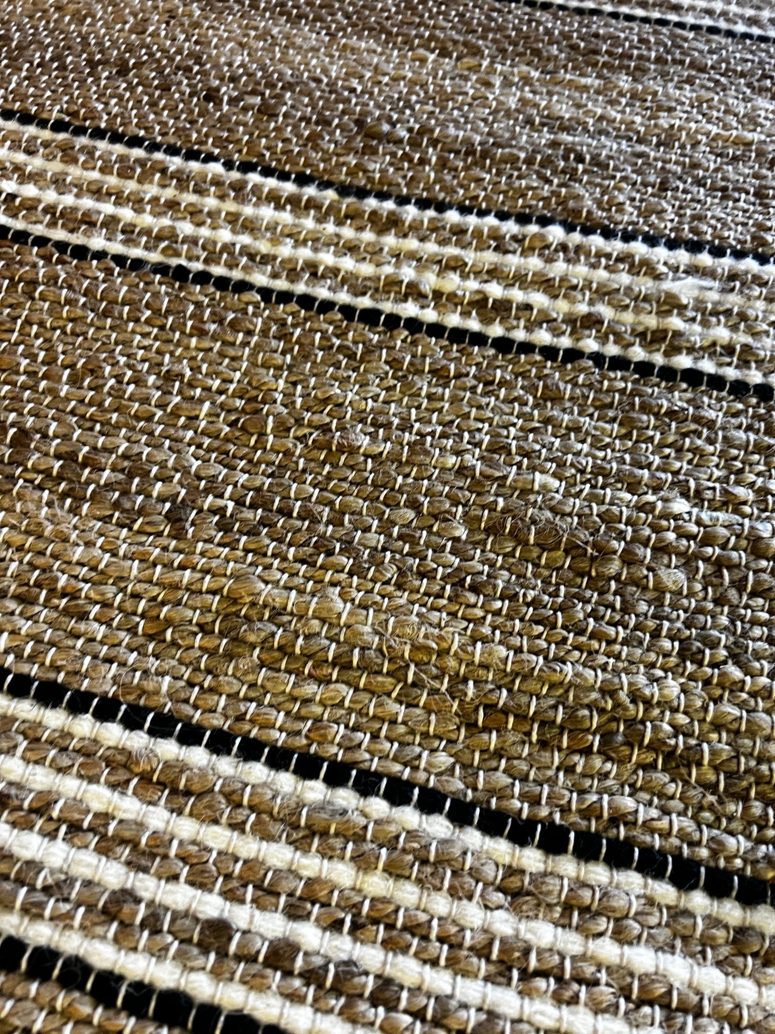 Count Basie Handwoven Striped Natural Jute Rug (Multiple Sizes) | Banana Manor Rug Factory Outlet