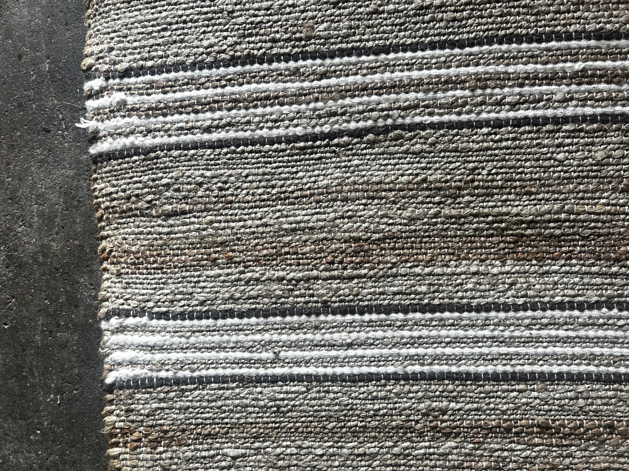 Count Basie Handwoven Striped Natural Jute Rug (Multiple Sizes) | Banana Manor Rug Company