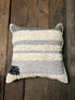 Cricket Blue and Beige Striped Pillow | Banana Manor Rug Company