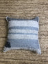 Cricket Blue and Beige Striped Pillow | Banana Manor Rug Company