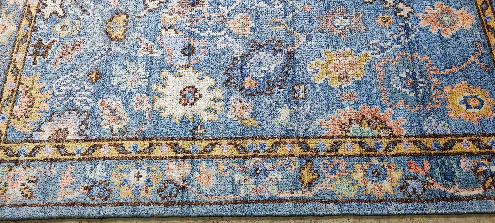 Daffodil 4x6 Light Blue Oushak | Banana Manor Rug Factory Outlet