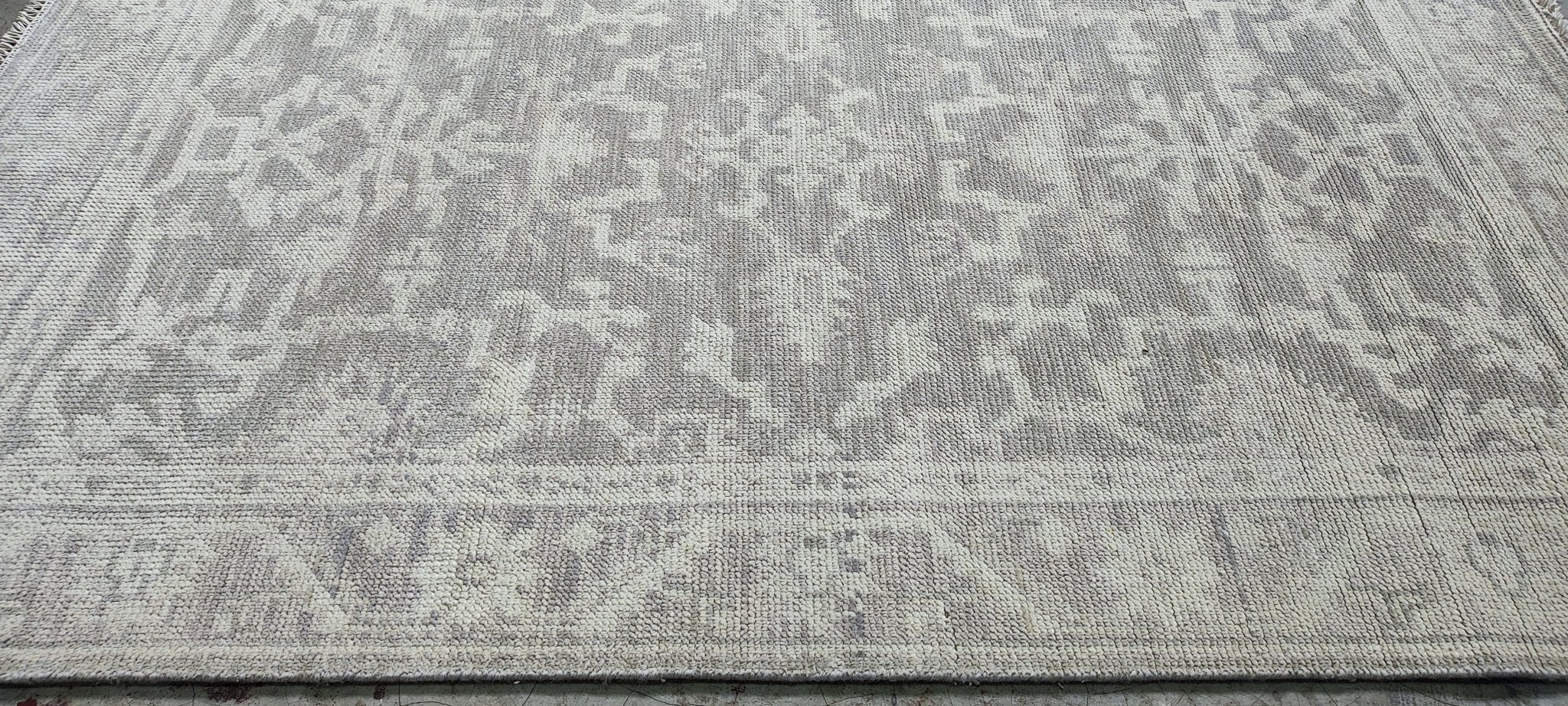 Dalene 6x9 Hand-Knotted Grey & Silver Turkish Oushak | Banana Manor Rug Factory Outlet