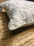Damita Grey, White and Beige Hand-Knotted Pillow | Banana Manor Rug Company