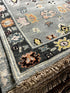 Danica 2.6x10 Blue and Light Blue Hand-Knotted Oushak Runner | Banana Manor Rug Company