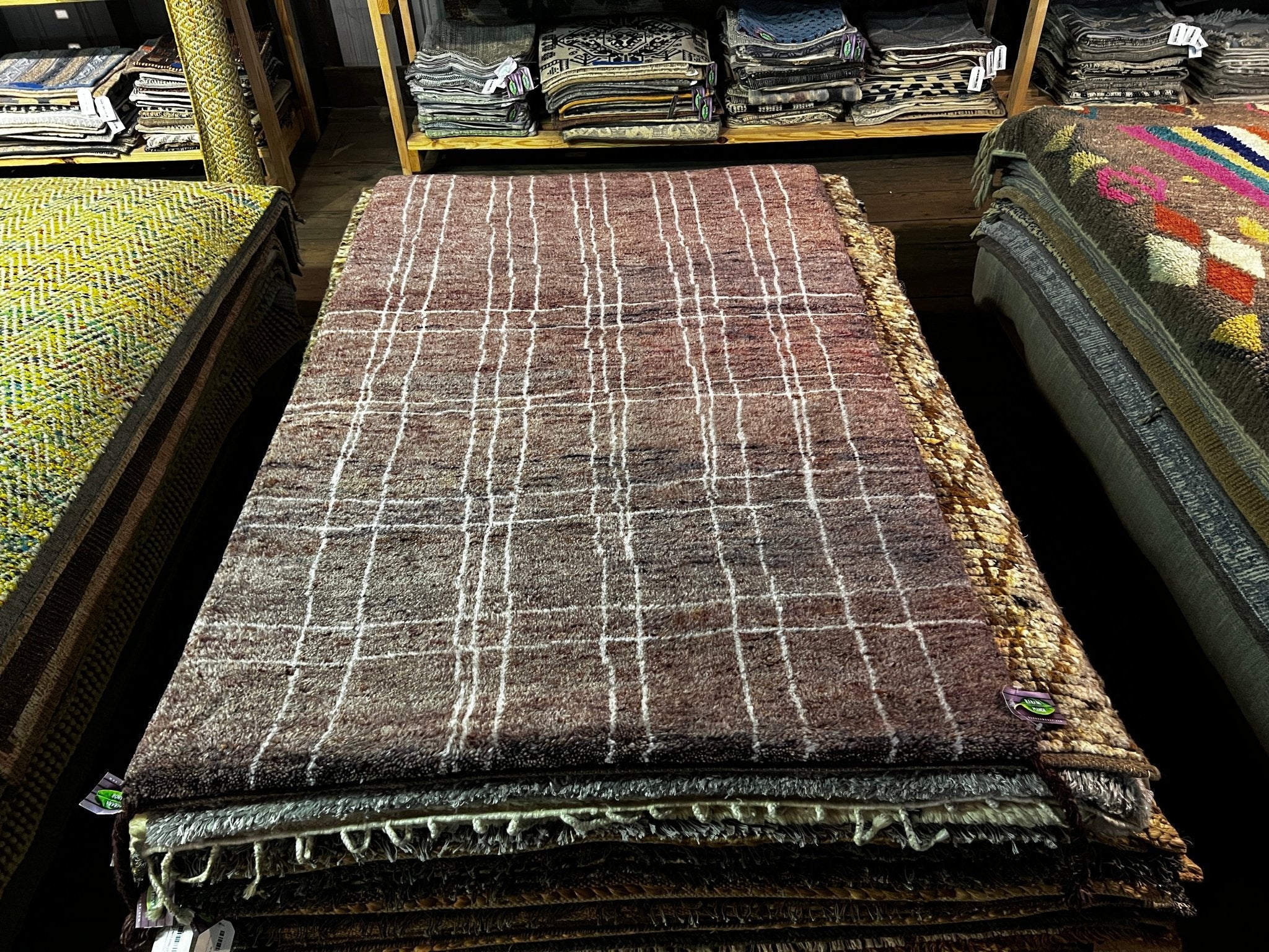 Daniel Gillies 4x6 Hand-Knotted Copper Berber | Banana Manor Rug Factory Outlet