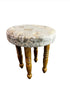 Danielle Darrieux 14x14x7 Wooden Upholstered Stool | Banana Manor Rug Factory Outlet