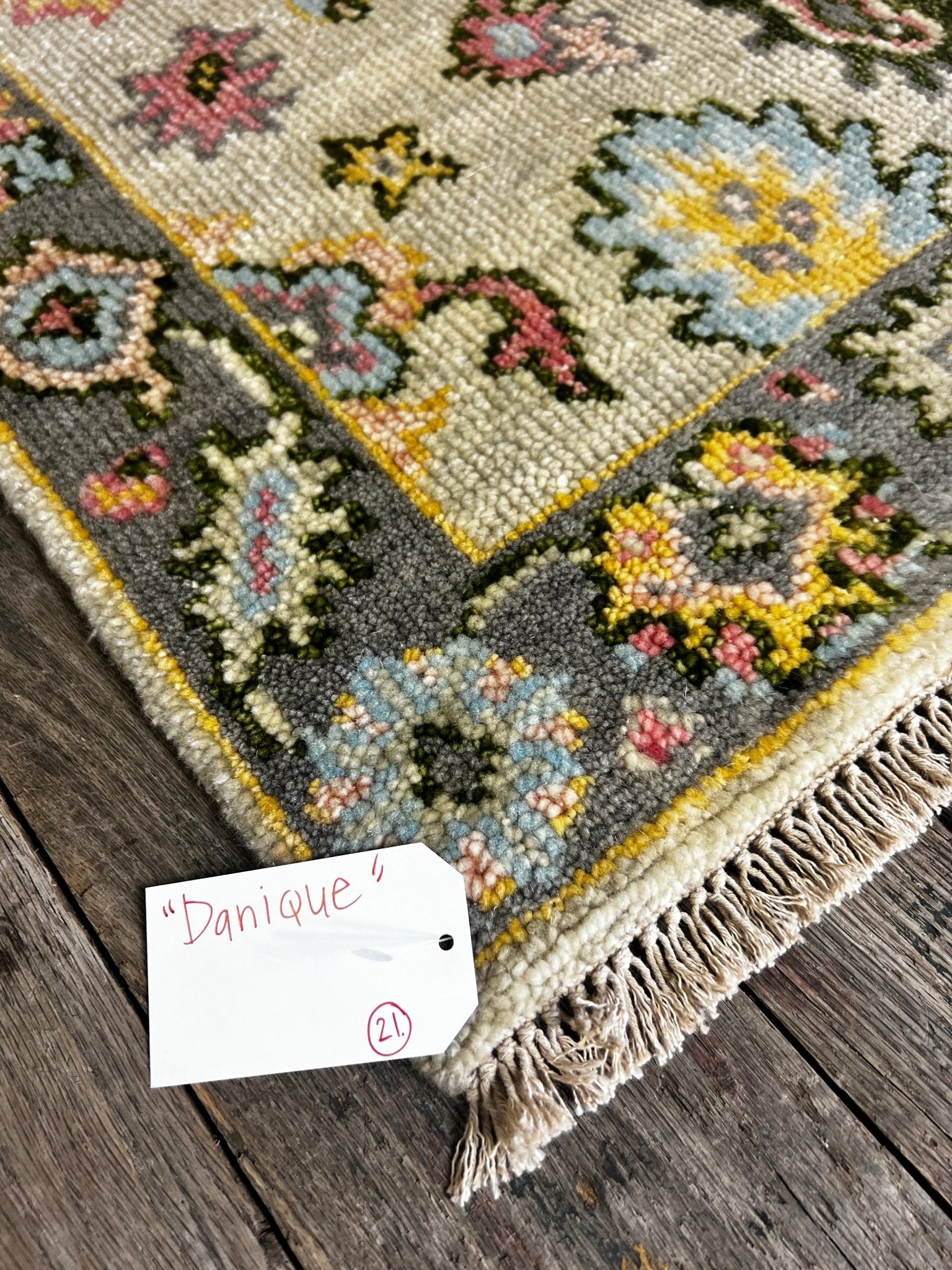 "Danique" Multi-Colored Hand-Knotted Oushak 8x10 | Banana Manor Rug Company