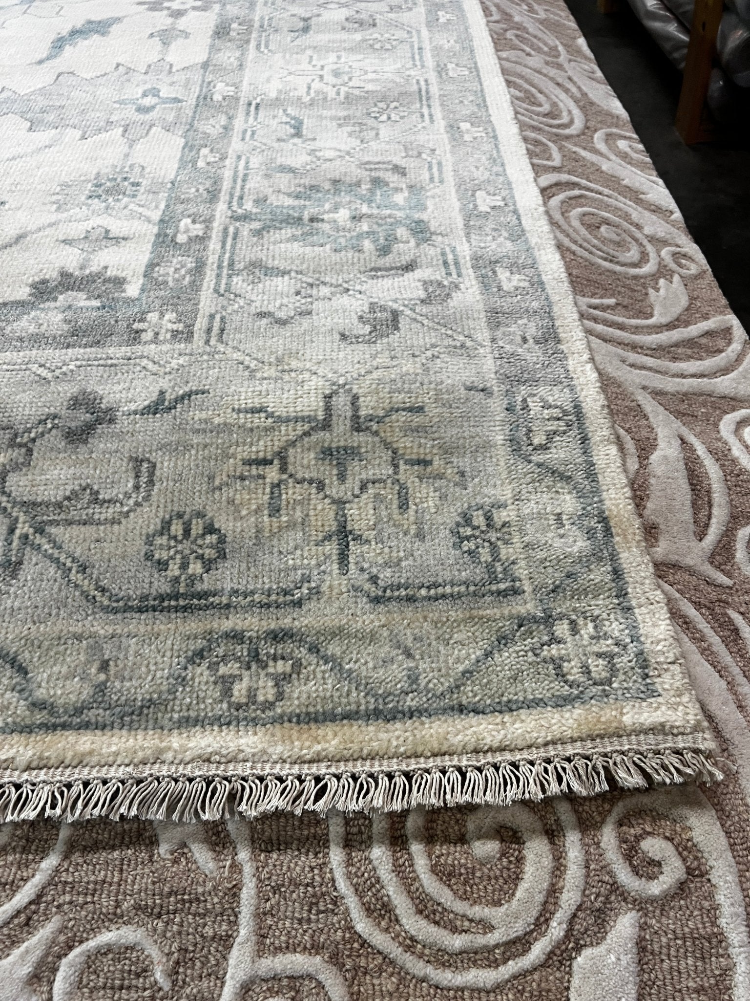 Dasha 8x10.6 Ivory Grey Oushak | Banana Manor Rug Factory Outlet