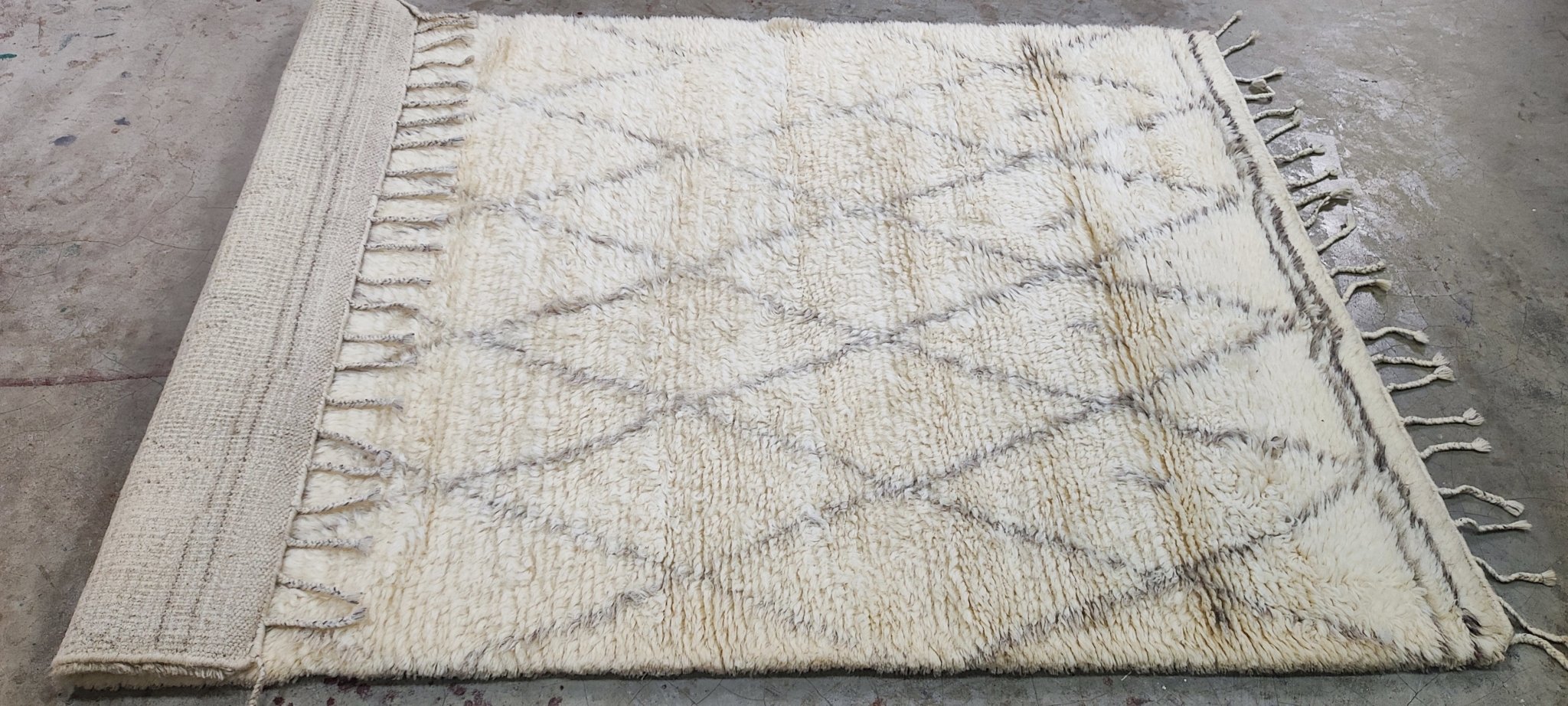 David Fane Hand-Knotted Ivory Moroccan 4x6 | Banana Manor Rug Company