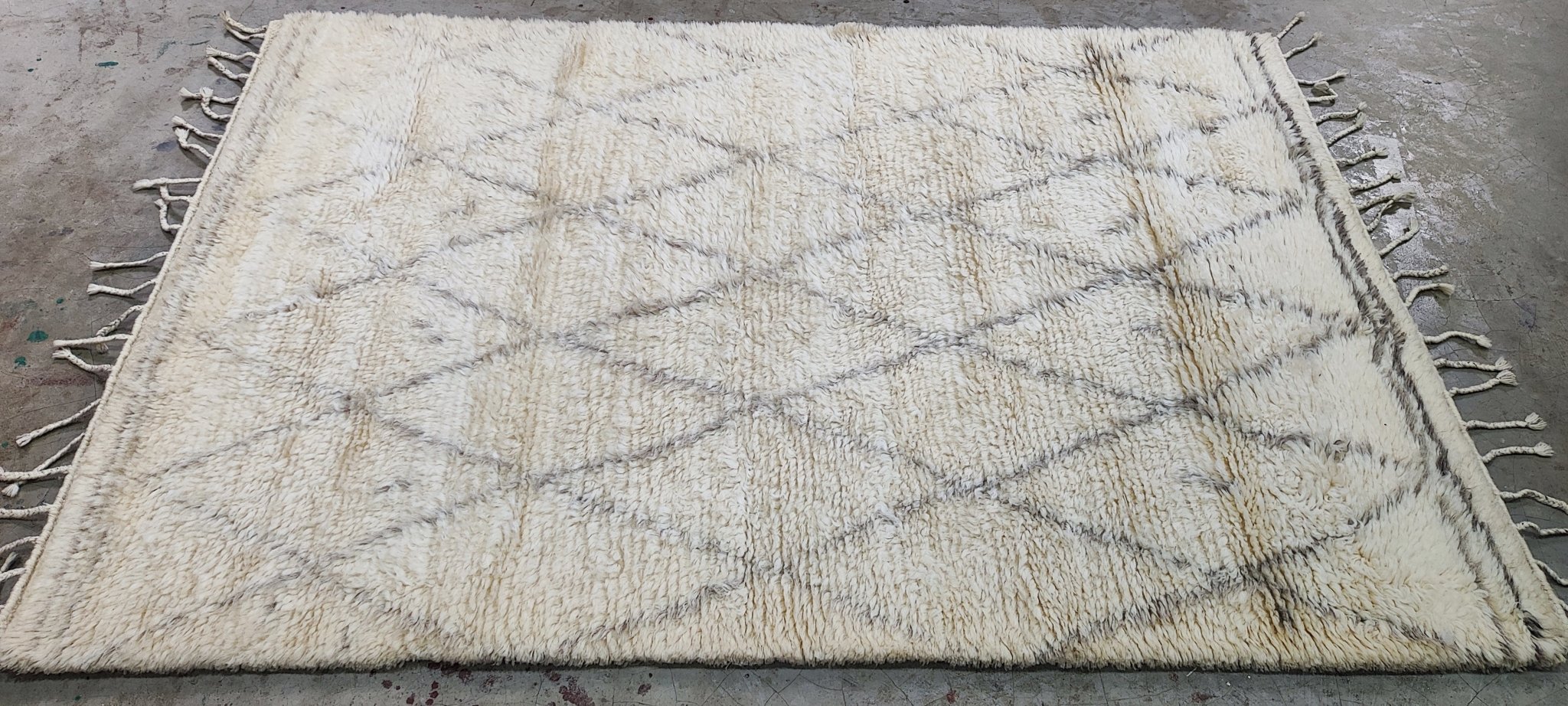 David Fane Hand-Knotted Ivory Moroccan 4x6 | Banana Manor Rug Company