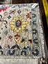 Deborah Francois 2.6x12.6 Ivory and Light Blue Hand-Knotted Oushak Runner | Banana Manor Rug Factory Outlet