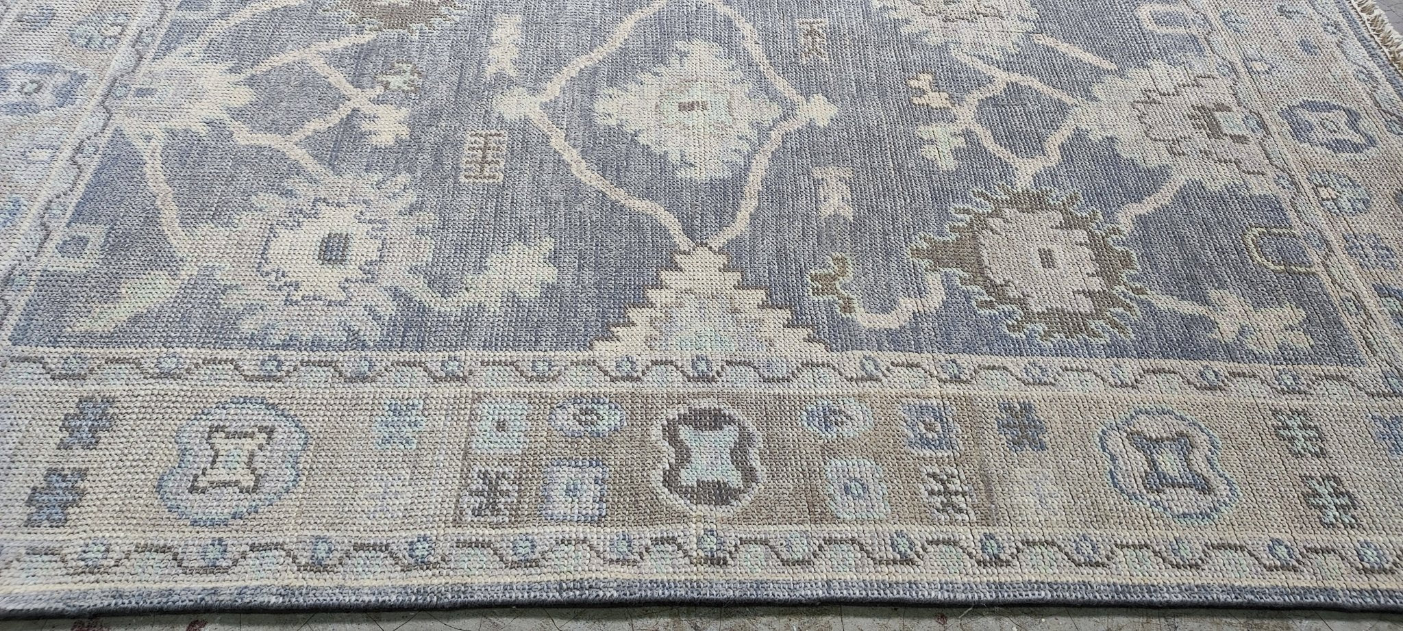 Debra Jo Fondren 4x6 Hand Knotted Grey & Silver Turkish Oushak | Banana Manor Rug Factory Outlet