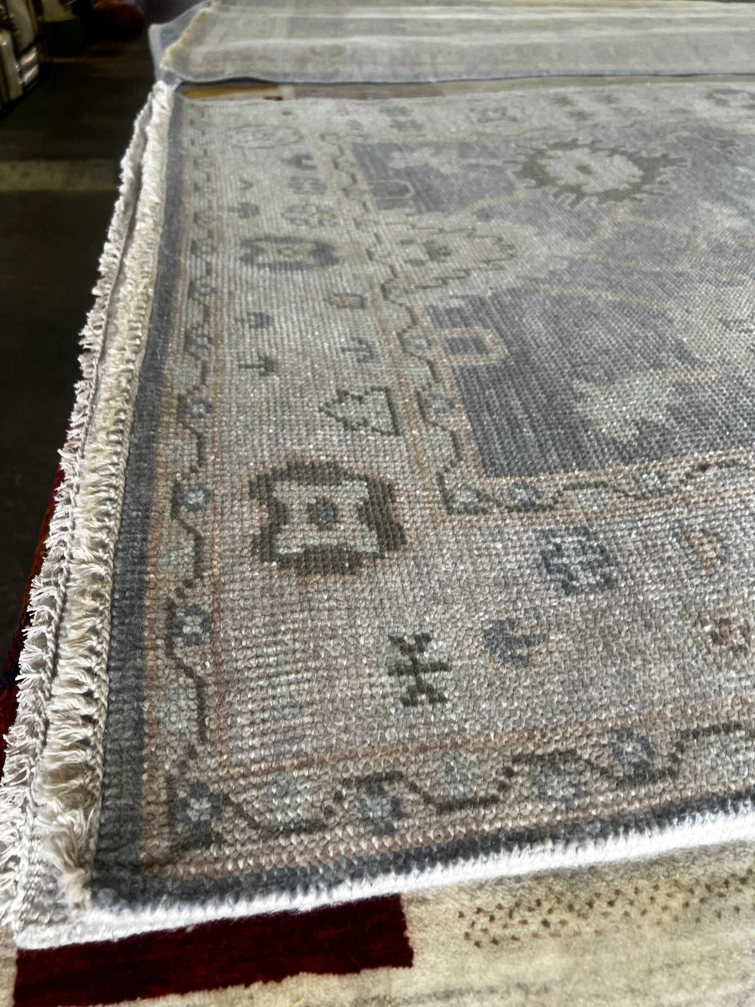 Debra Jo Fondren 4x6 Hand-Knotted Grey & Silver Turkish Oushak | Banana Manor Rug Factory Outlet