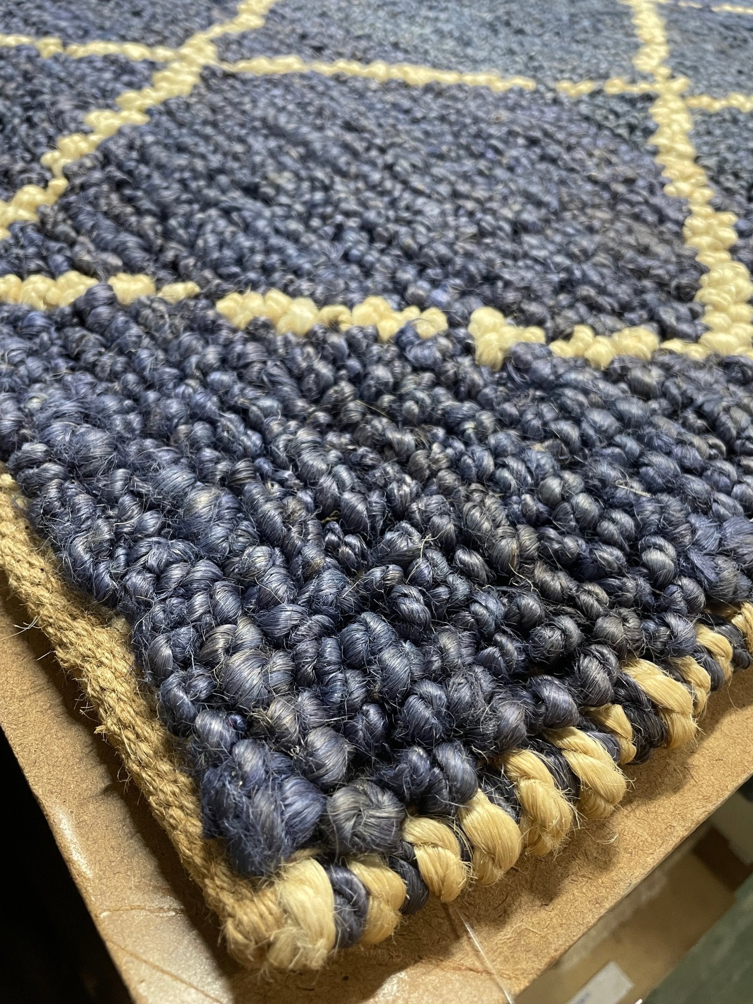 Deidre Lang 8x10 Loop Blue Durrie Rug | Banana Manor Rug Company