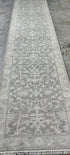 Demetra 2.6x19.9 Hand Knotted Grey & Silver Turkish Oushak | Banana Manor Rug Factory Outlet