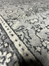 Denise McGaha 2.9x9 Grey and Silver Hand-Knotted Oushak Runner | Banana Manor Rug Factory Outlet