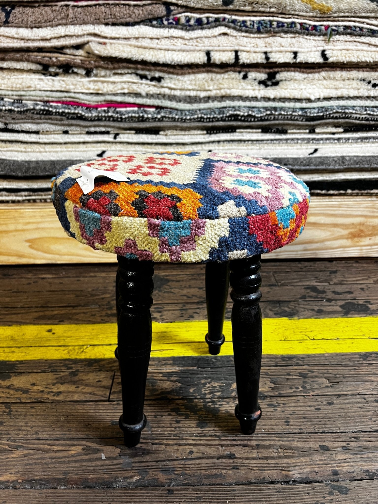 Devin Lima Wooden Upholstered Stool 14x14x16 (Assorted Styles) | Banana Manor Rug Company