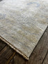 "Di" Muted Gold and Blue Hand-Knotted Oushak 8x10 | Banana Manor Rug Company