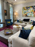 Dial Up the Color/Lower the Price Handwoven Jacquard Wool Dhurries w/Textured Abrash Rug | Banana Manor Rug Company