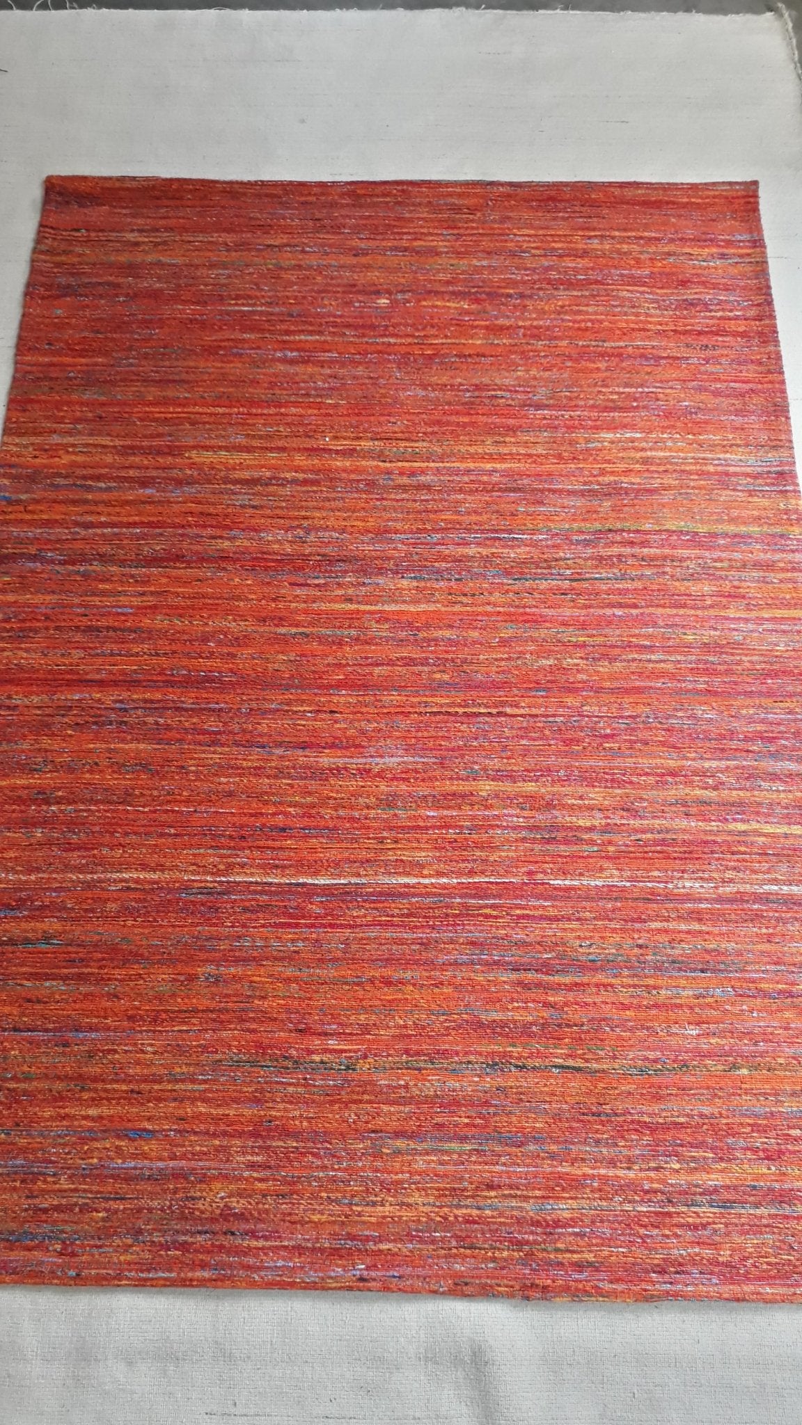 Dial Up the Color/Lower the Price Handwoven Jacquard Wool Dhurries w/Textured Abrash Rug | Banana Manor Rug Company
