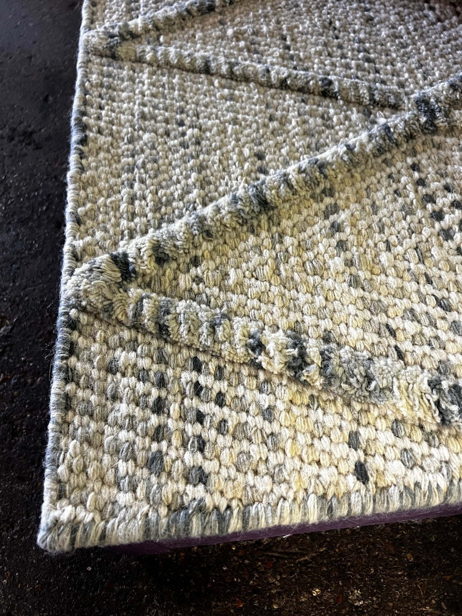 Dieter Handwoven 8.3x11.3 Natural and Dark Grey Durrie Rug | Banana Manor Rug Factory Outlet