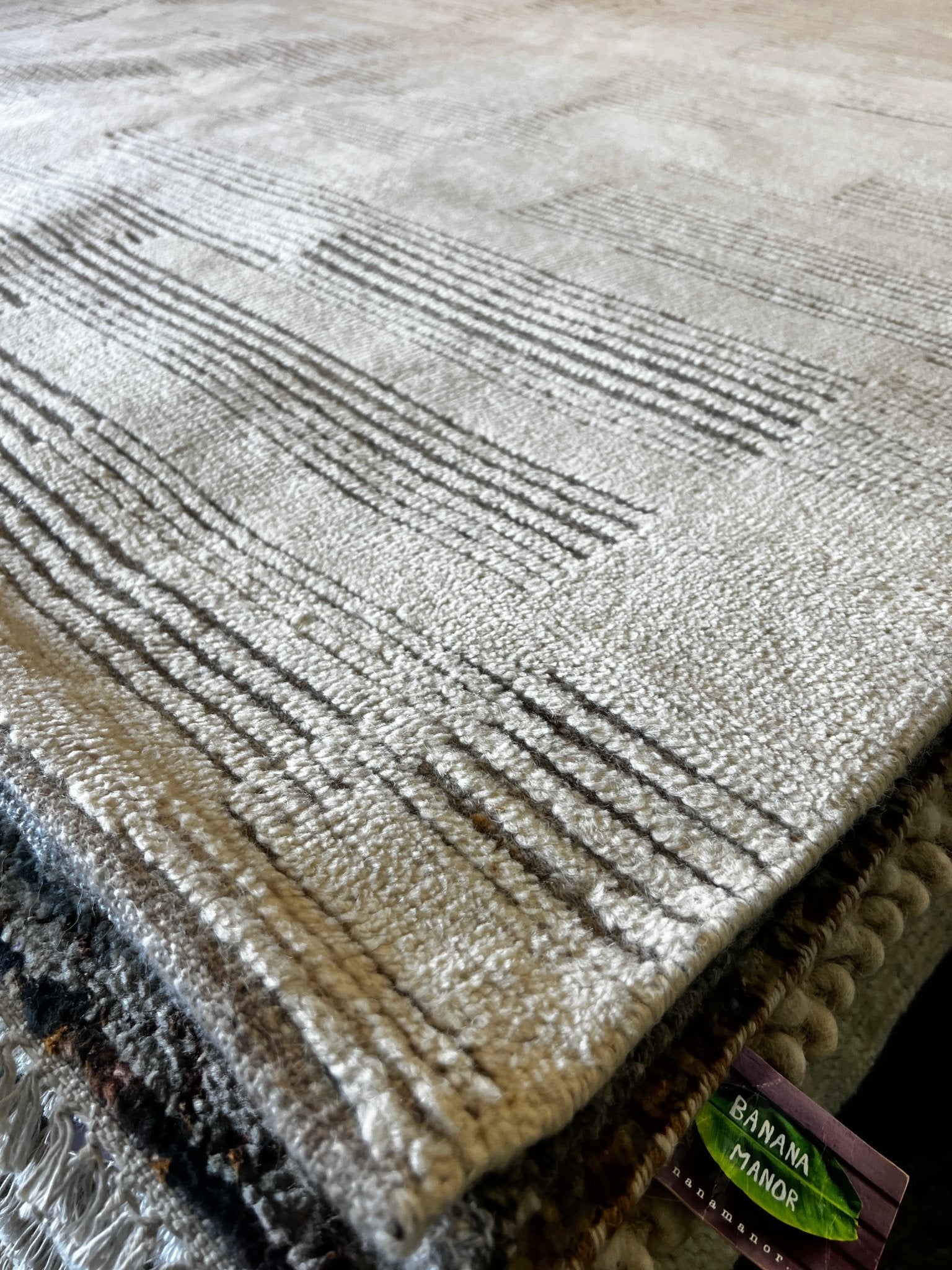Dieter Stoltz 10.3x14 Hand-Knotted Ivory & Grey Modern | Banana Manor Rug Factory Outlet