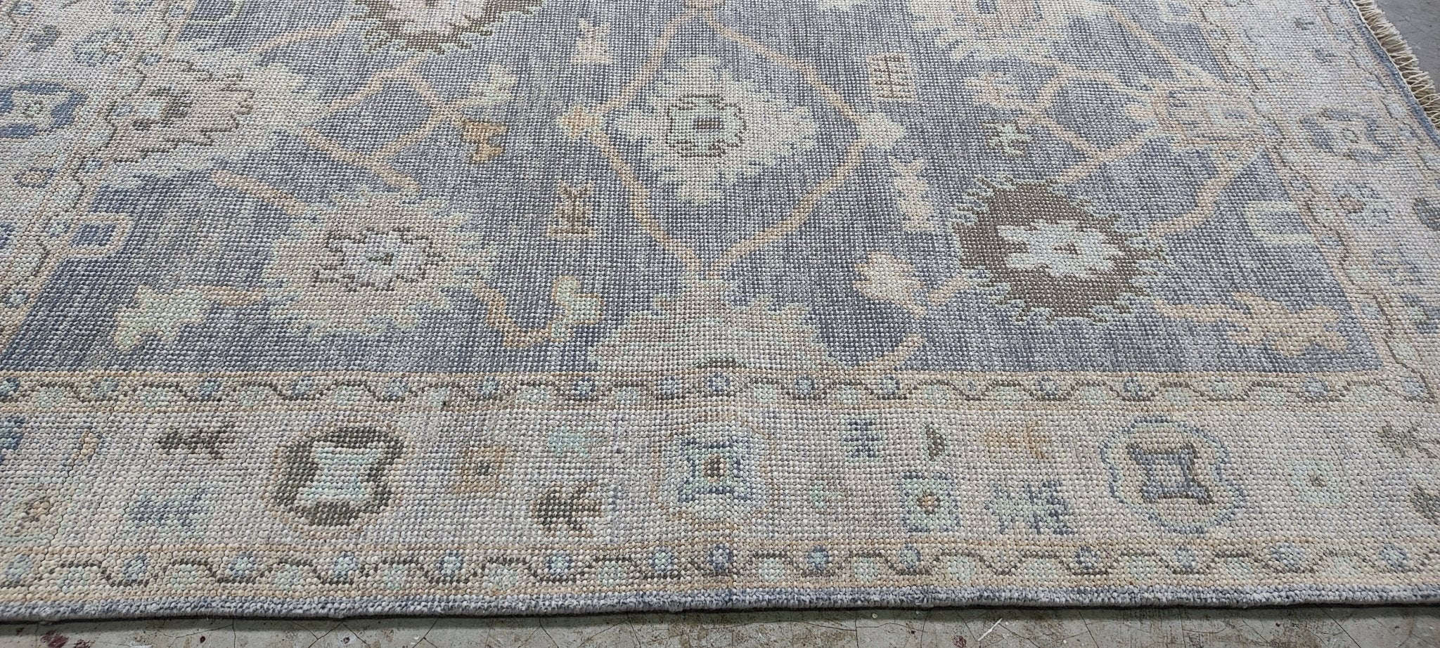 Donna Michelle 4.3x6 Hand Knotted Grey & Silver Turkish Oushak | Banana Manor Rug Factory Outlet