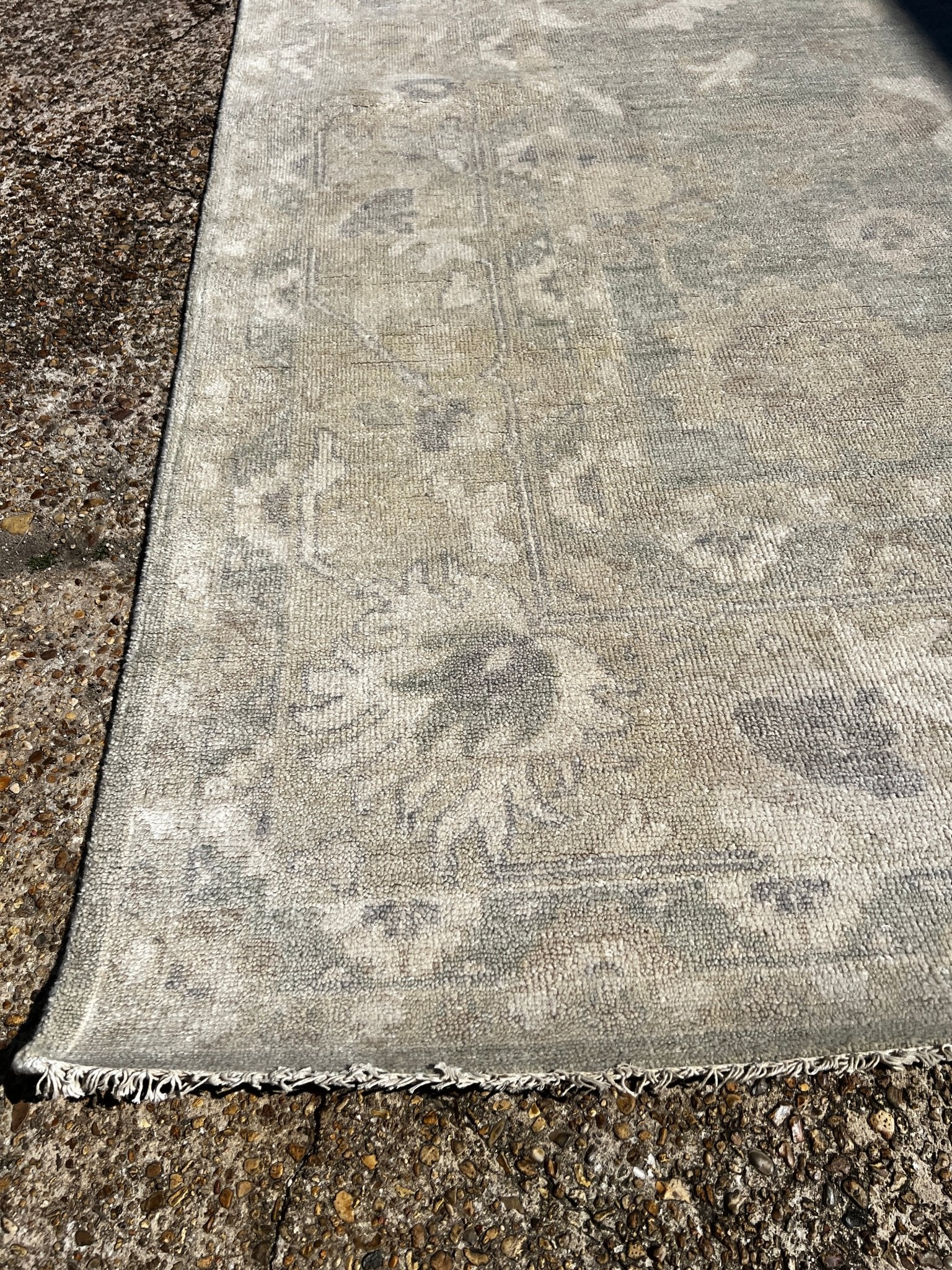 Doortje 12x15 Tan & Grey Oushak | Banana Manor Rug Factory Outlet