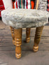 Doris Day 14x14x7 Wooden Upholstered Stool | Banana Manor Rug Factory Outlet