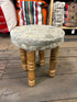 Doris Day 14x14x7 Wooden Upholstered Stool | Banana Manor Rug Factory Outlet