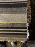 Down in Delray 6.6x8.3 Striped Brown Handwoven Durrie Rug | Banana Manor Rug Factory Outlet
