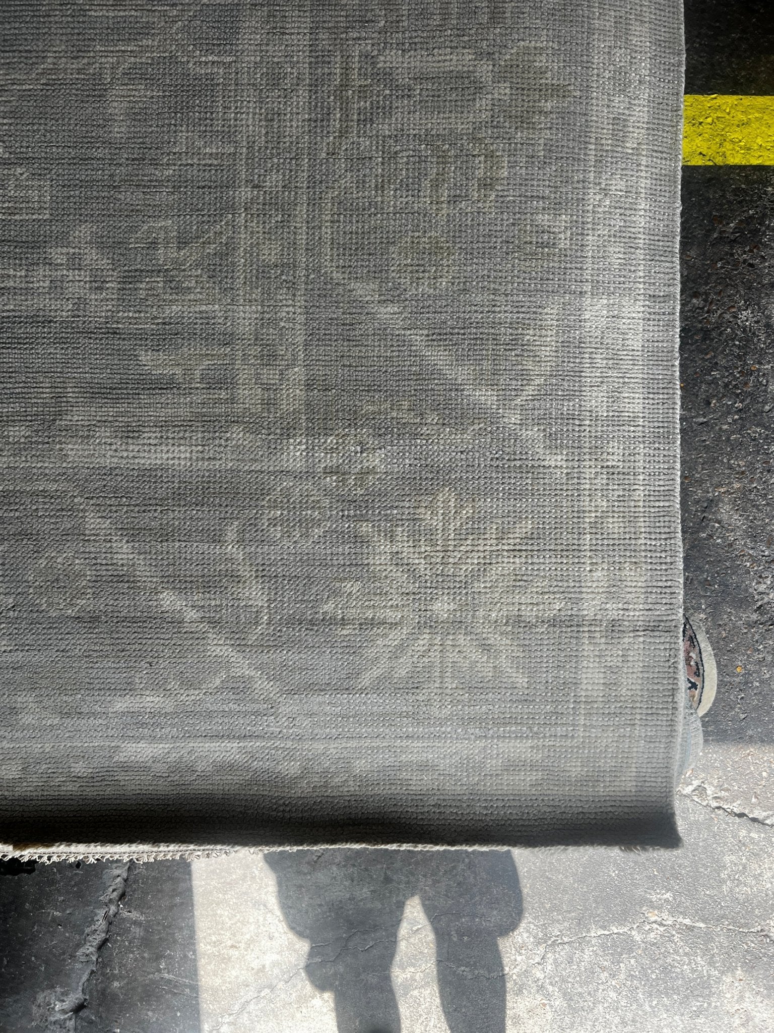 Drew Barrymore 9x11.9 Grey and Silver Hand-Knotted Oushak Rug | Banana Manor Rug Factory Outlet
