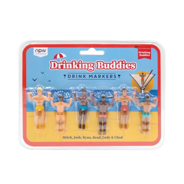 Drinking Buddies Drunk Markers-Wienie Bikini Clad Boys | Banana Manor Rug Company