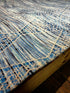 Duchess 5.3x7.6 Blue Chevron Sari Silk Durrie Rug | Banana Manor Rug Factory Outlet