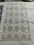 Duel 3x5 Handwoven Grey and White Diamond Rug | Banana Manor Rug Company