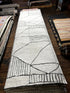Dusty 3x10.3 Hand-Knotted Ivory & Grey Cut Pile Runner | Banana Manor Rug Factory Outlet