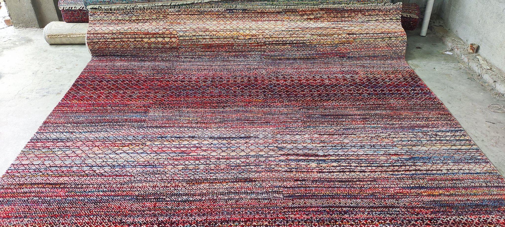 Dusty 8.3x10.3 Hand Knotted Multi Color | Banana Manor Rug Factory Outlet