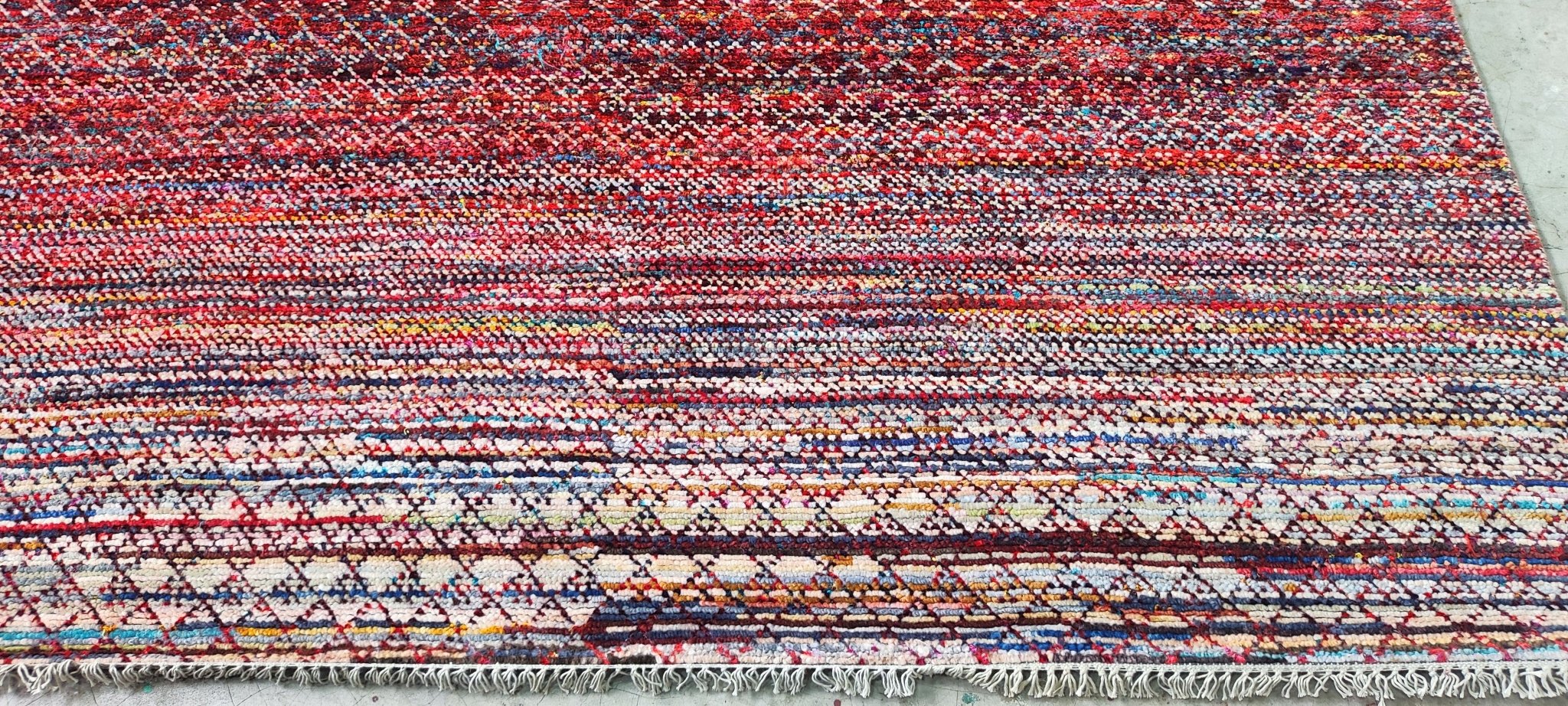 Dusty 8.3x10.3 Hand Knotted Multi Color | Banana Manor Rug Factory Outlet