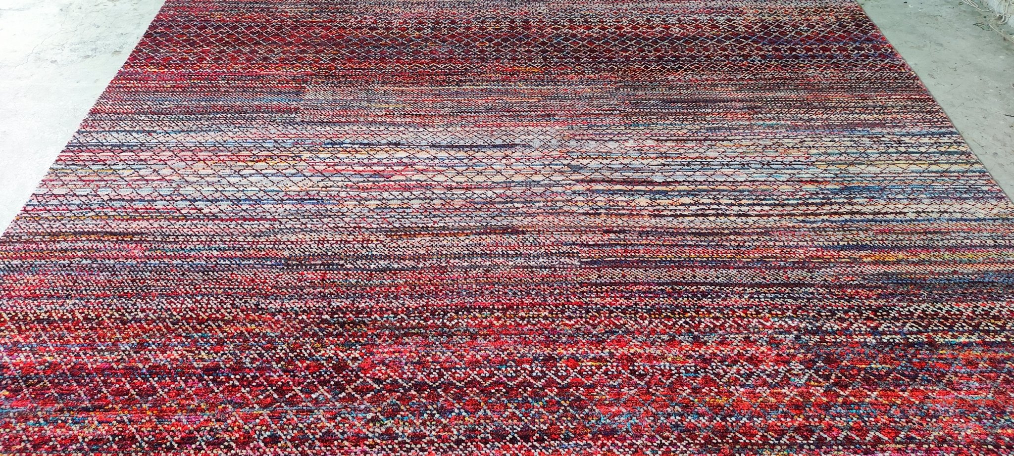 Dusty 8.3x10.3 Hand Knotted Multi Color | Banana Manor Rug Factory Outlet