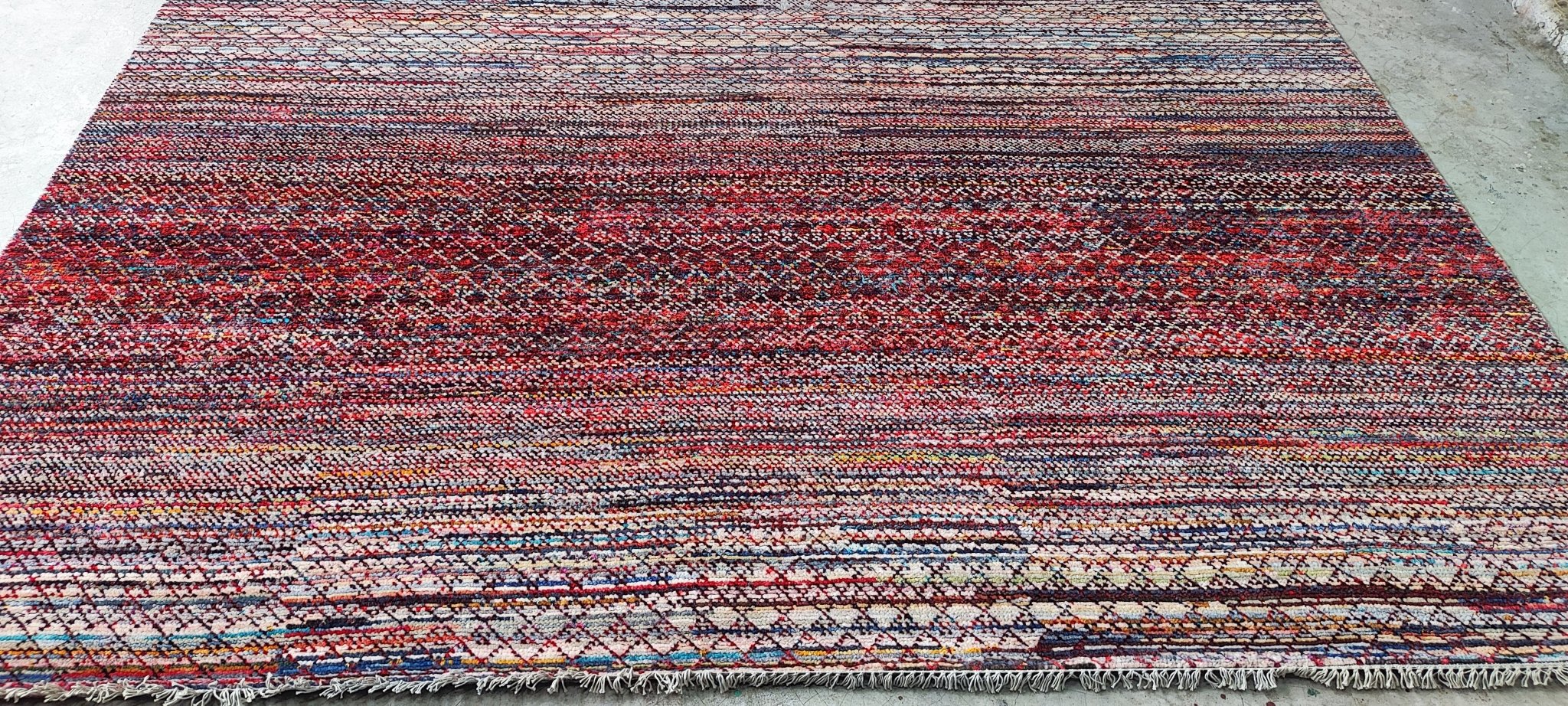 Dusty 8.3x10.3 Hand Knotted Multi Color | Banana Manor Rug Factory Outlet