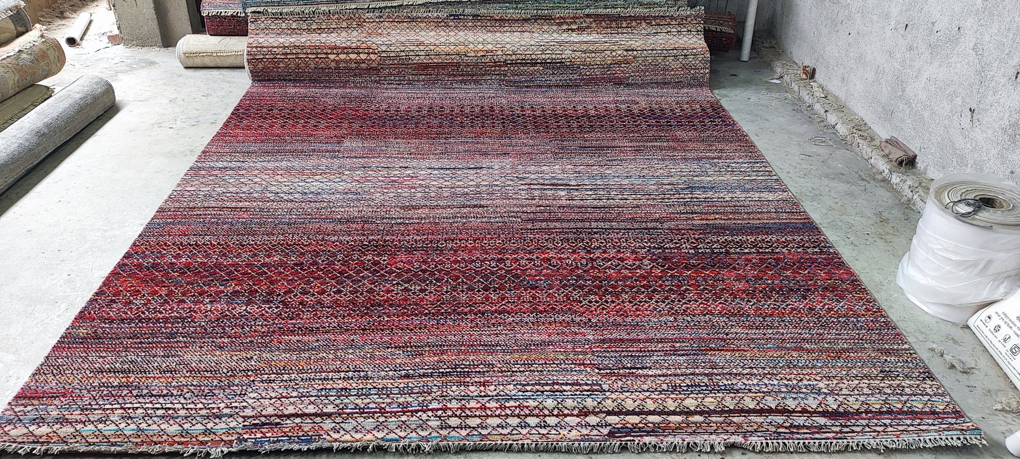 Dusty 8.3x10.3 Hand Knotted Multi Color | Banana Manor Rug Factory Outlet