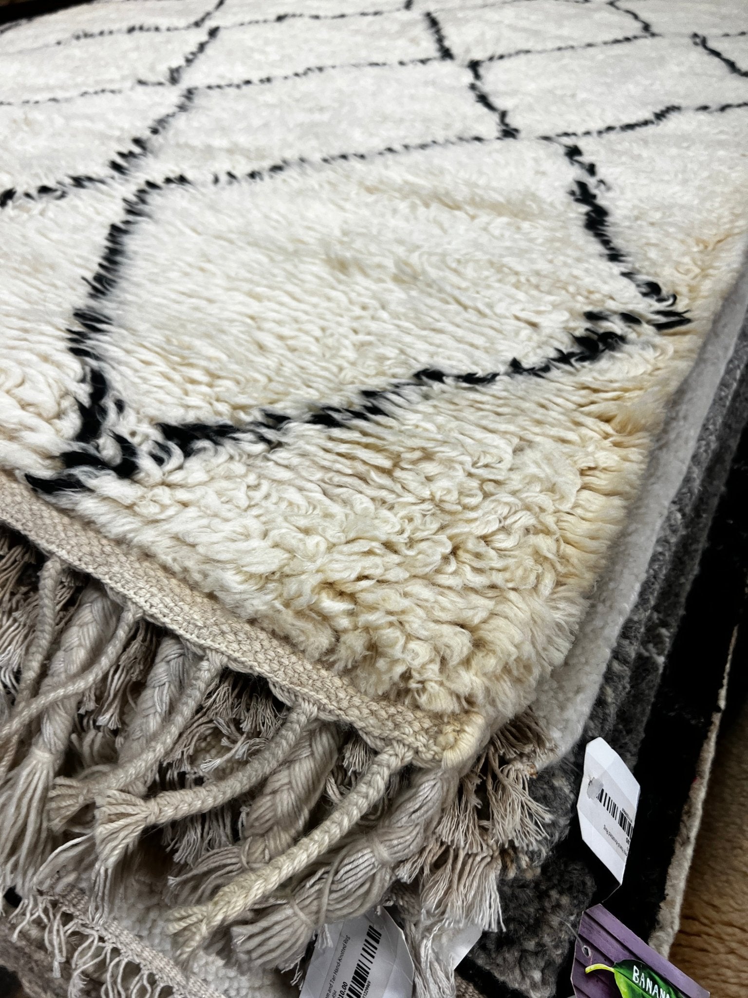 Dwayne Cameron 5X8.3 Hand-Knotted Ivory Moroccan Style | Banana Manor Rug Factory Outlet