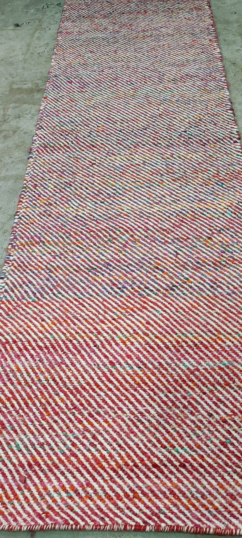 Earl Grey 2.9x9.9 Red Handwoven Durrie Runner | Banana Manor Rug Company