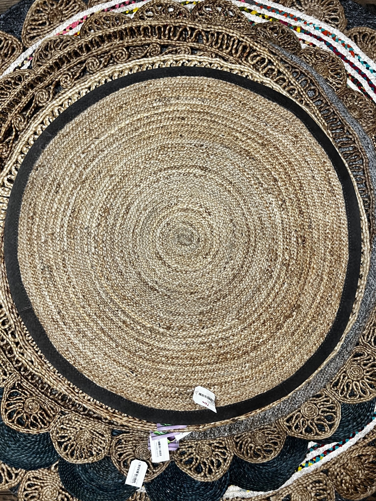 Buti Rug Mage Jute Rug Round Black