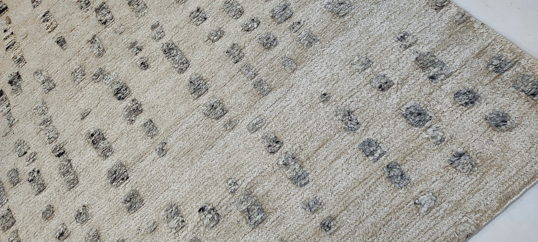 Eddie 9x11.6 Hand-Knotted Beige & Grey Abstract | Banana Manor Rug Factory Outlet